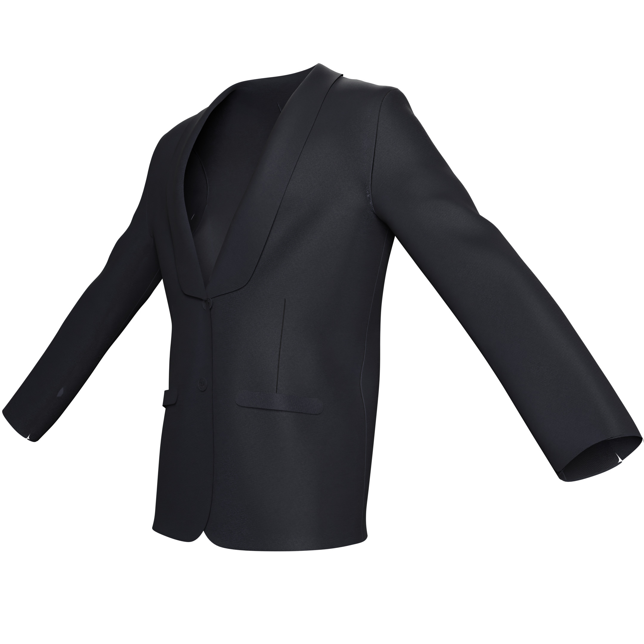 Classic Men Suit Low-poly 3D model_1