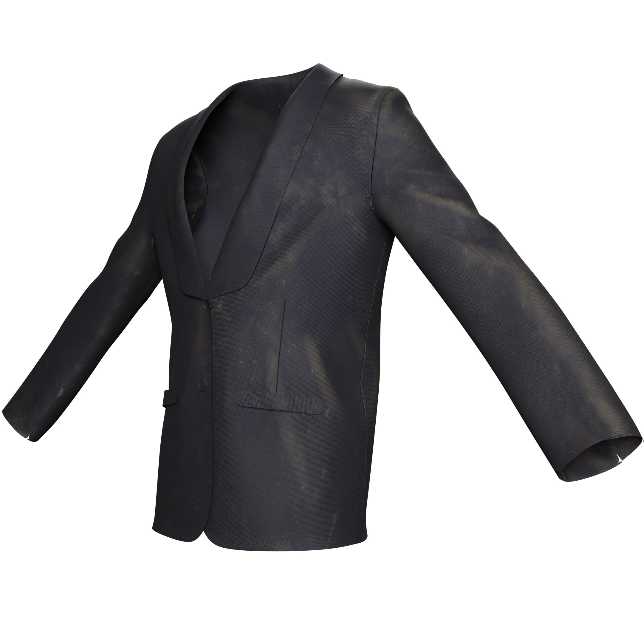 Classic Men Suit Low-poly 3D model_2