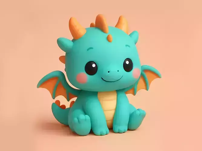 Cute Dragon 3D print model