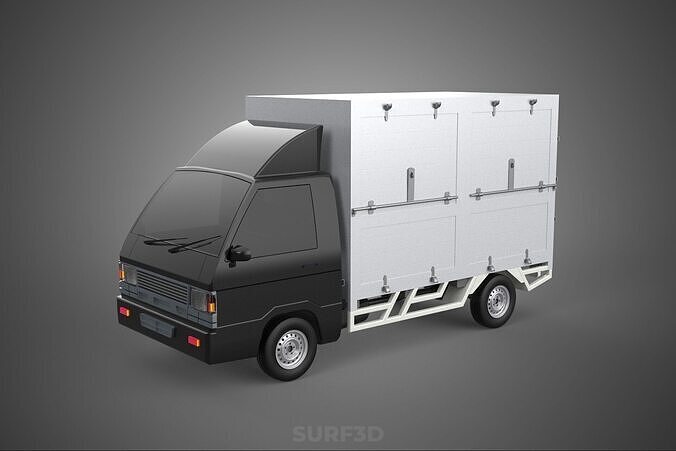 MITSUBISHI COLT L300 BOX TRUCK PICKUP CARGO FREIGHT CUBE VAN CAR 3D model