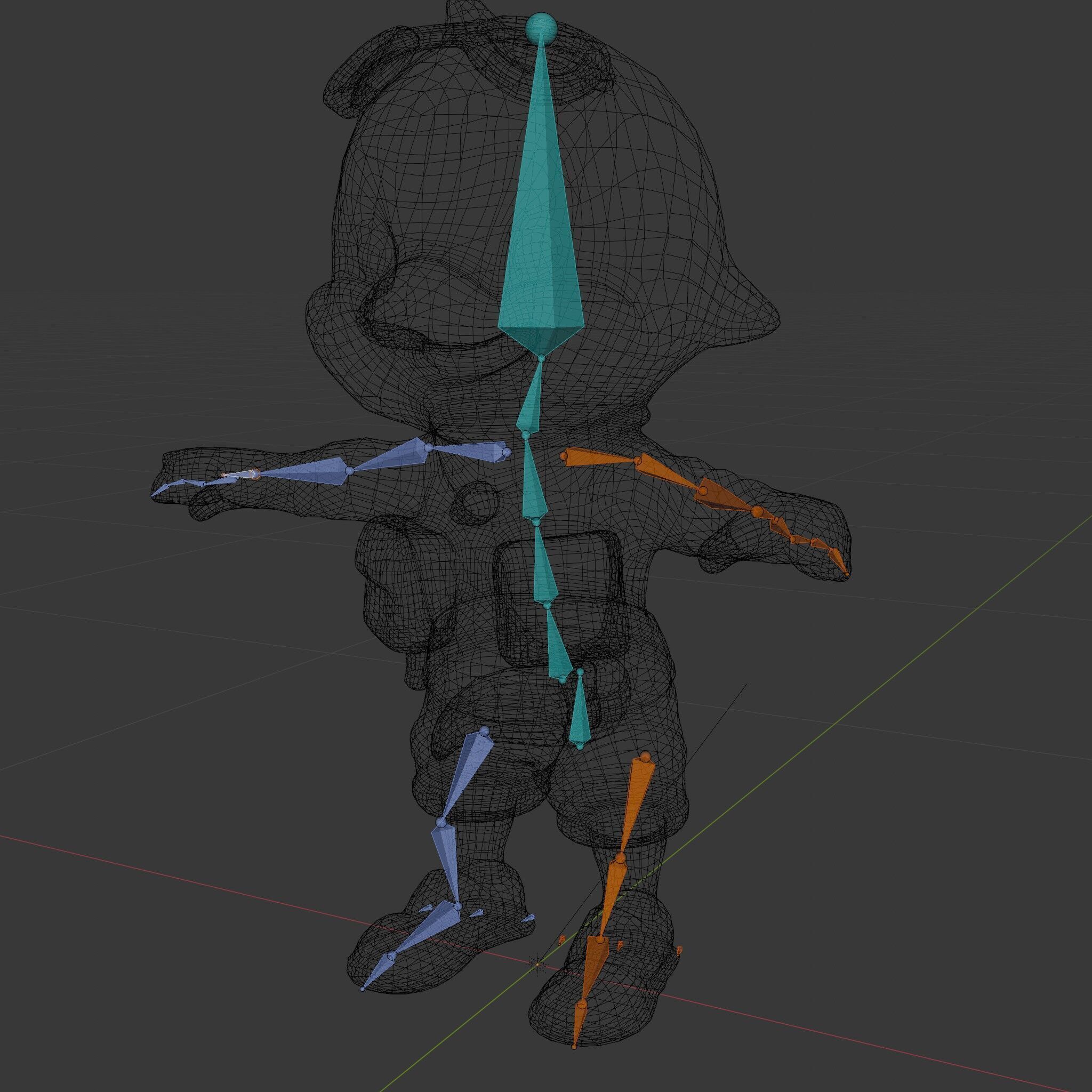 Smiling Dolphin Character in Shorts with Lifebuoy Rigged and ... Low-poly 3D model_6