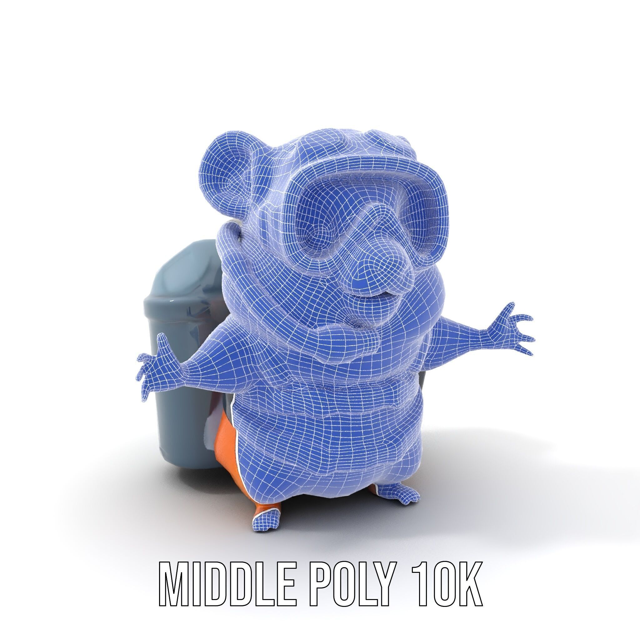 Adventurous Hamster Character Model  Rigged and Animated Low-poly 3D model_24