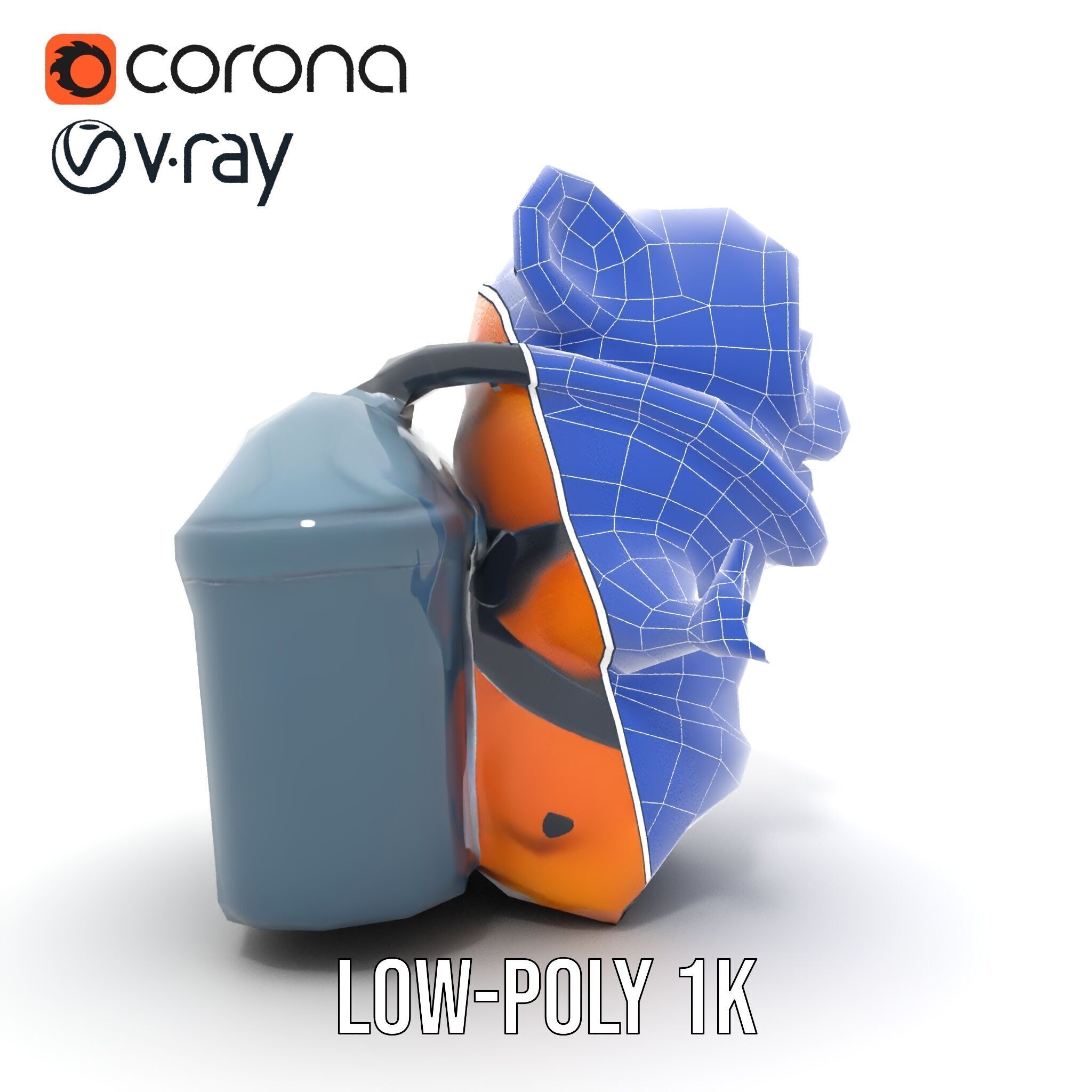 Adventurous Hamster Character Model  Rigged and Animated Low-poly 3D model_30