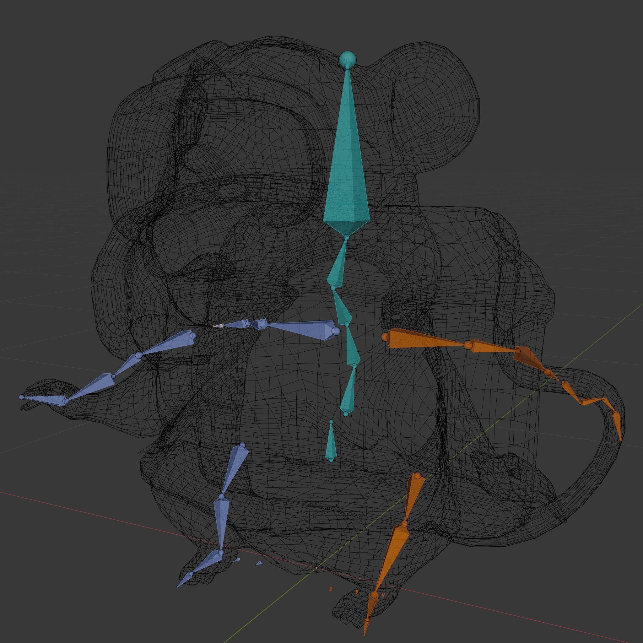 Adventurous Hamster Character Model  Rigged and Animated Low-poly 3D model_5