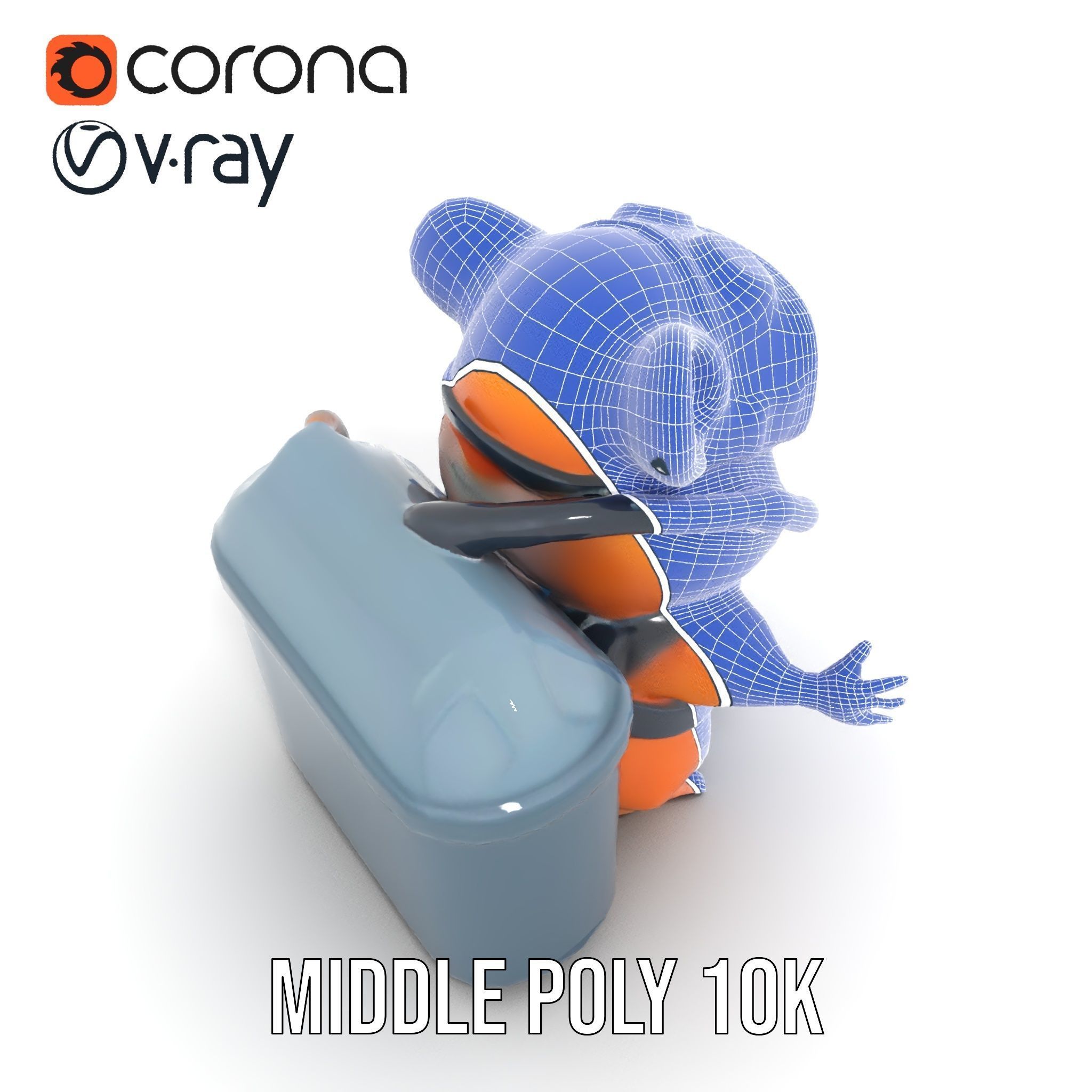 Adventurous Hamster Character Model  Rigged and Animated Low-poly 3D model_34