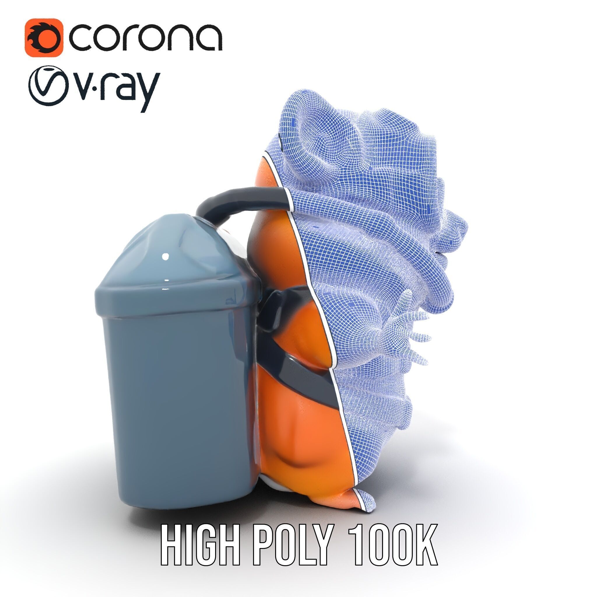 Adventurous Hamster Character Model  Rigged and Animated Low-poly 3D model_35