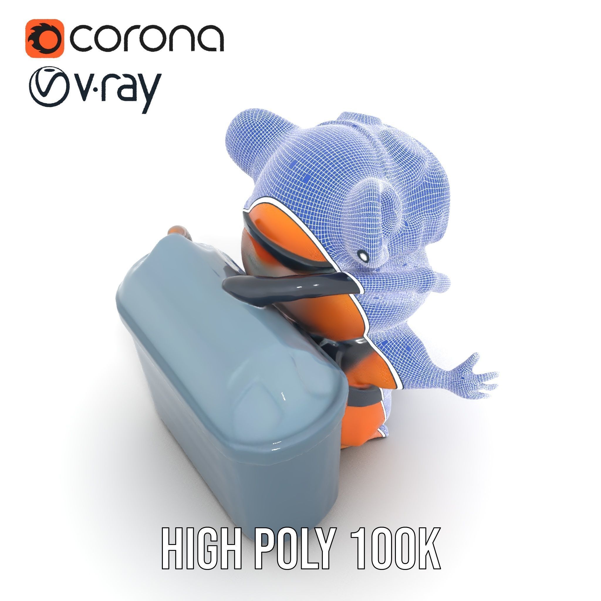 Adventurous Hamster Character Model  Rigged and Animated Low-poly 3D model_33