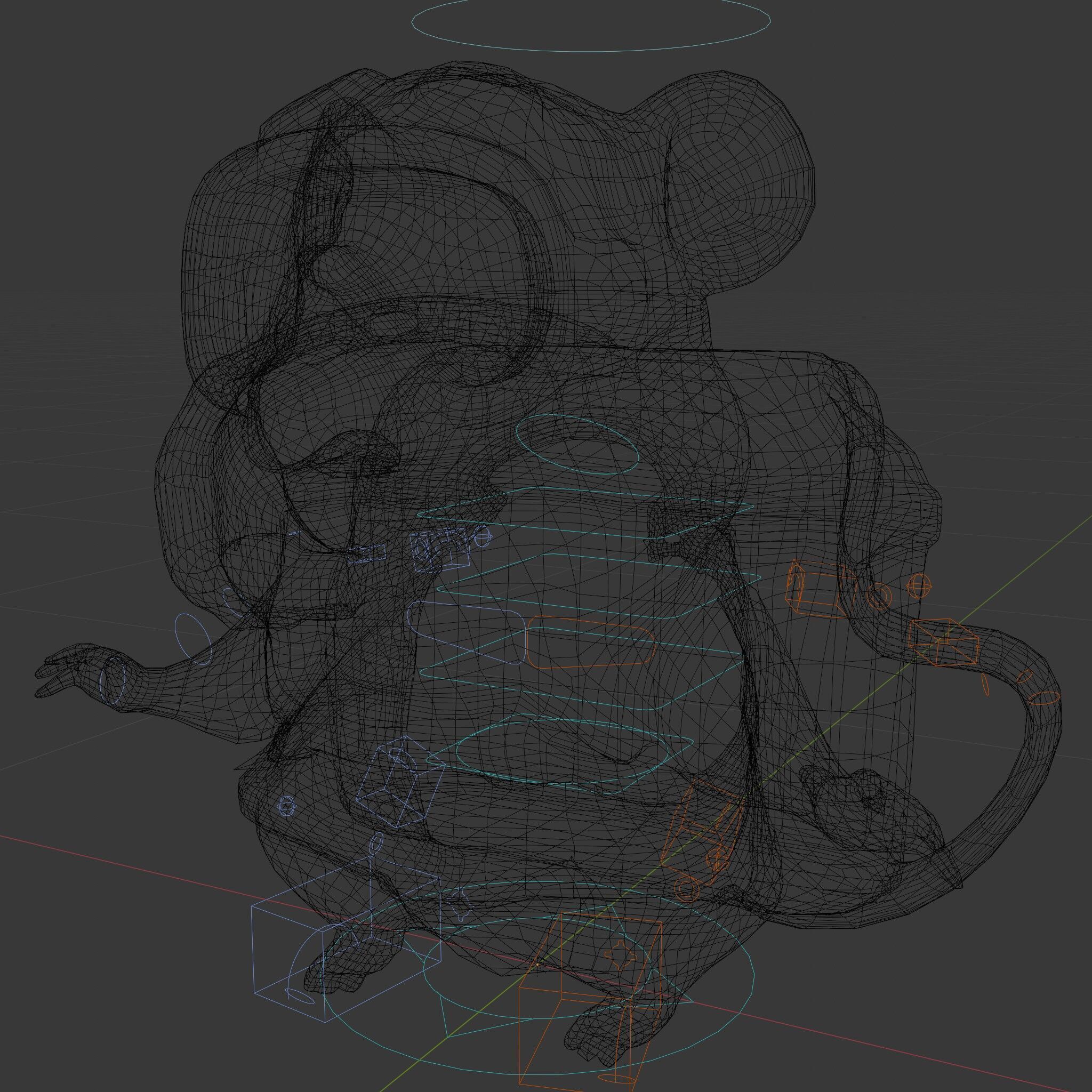 Adventurous Hamster Character Model  Rigged and Animated Low-poly 3D model_6