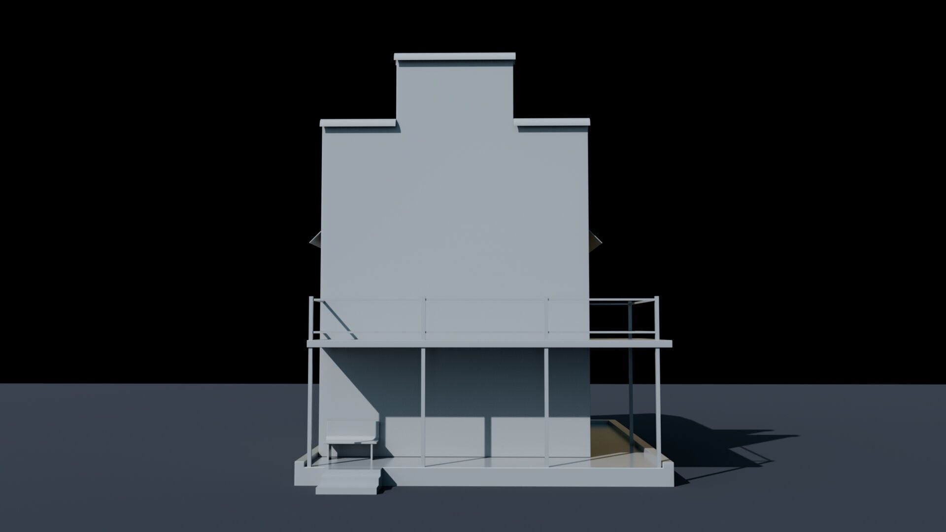 House for Game Texture and Low-poly 3D model_8
