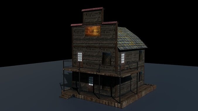 House for Game Texture and Low-poly 3D model