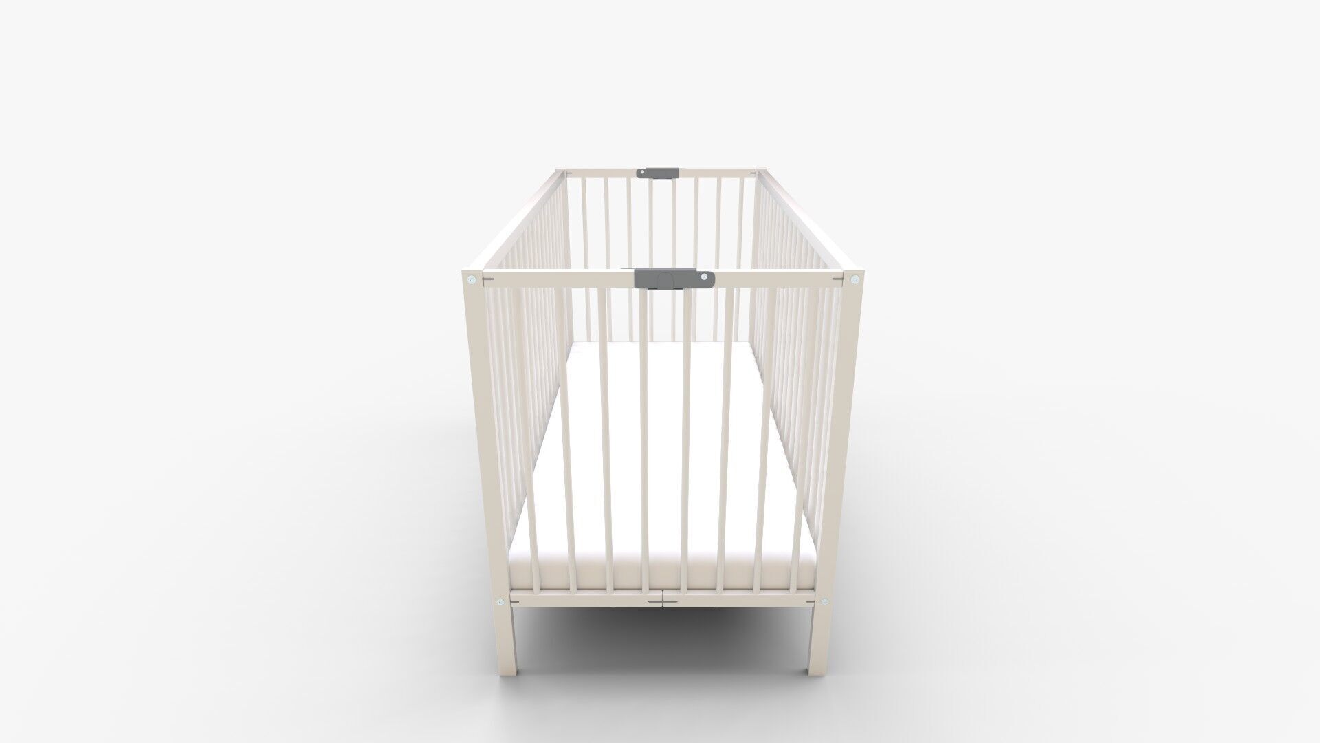 Baby Cot ESSENTIEL White 3D model_2