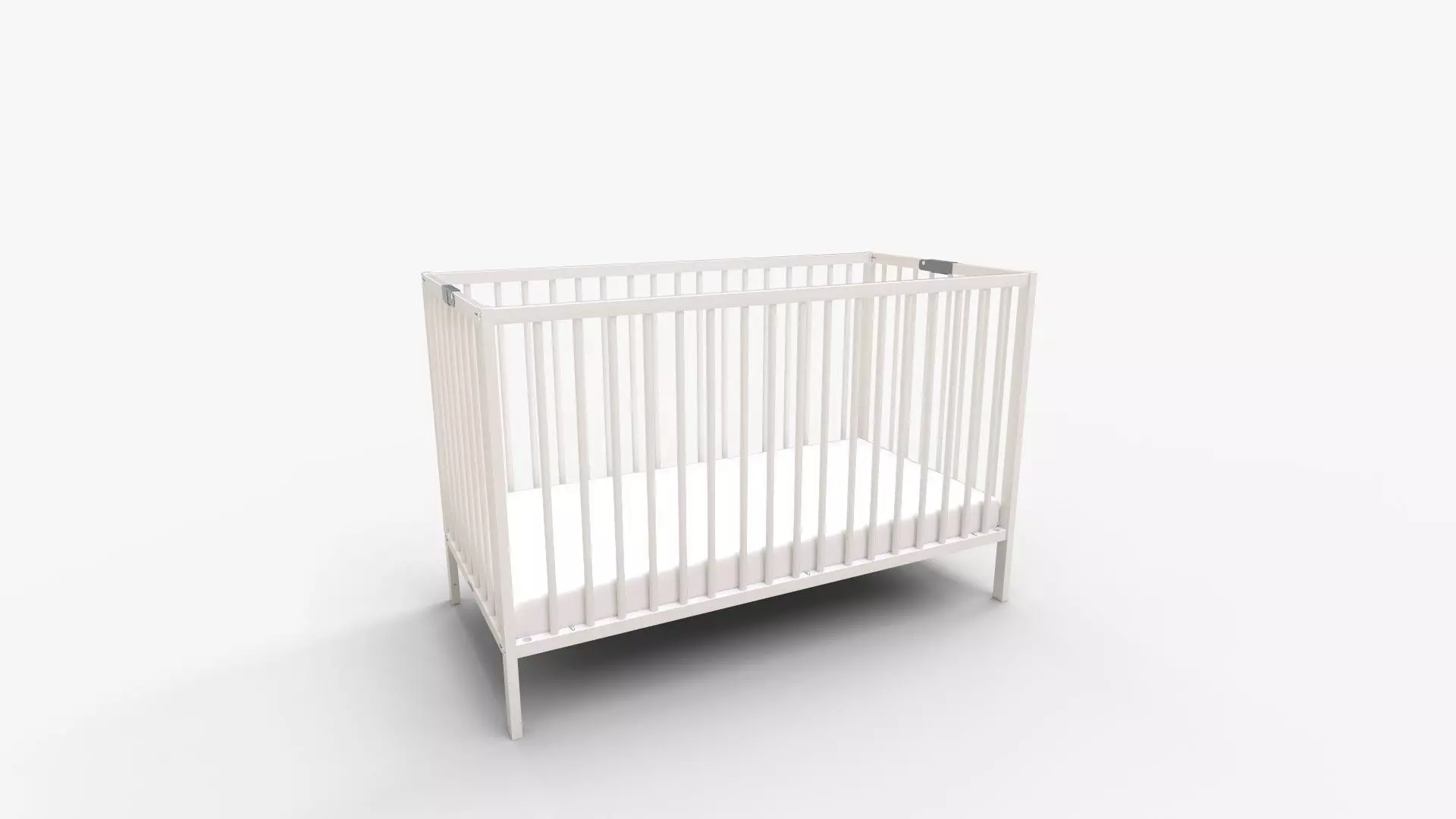 Baby Cot ESSENTIEL White 3D model_0