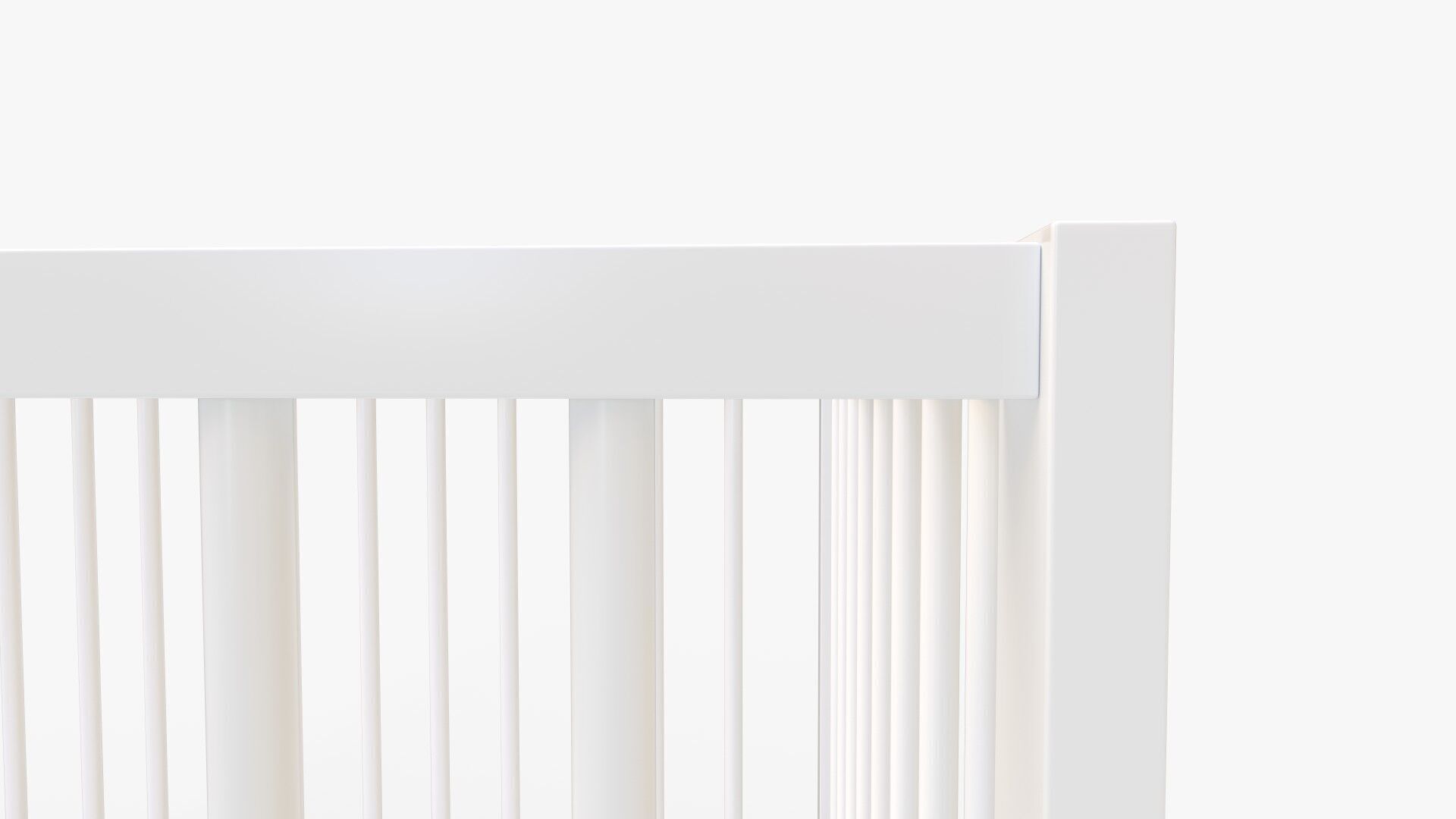 Baby Cot ESSENTIEL White 3D model_7