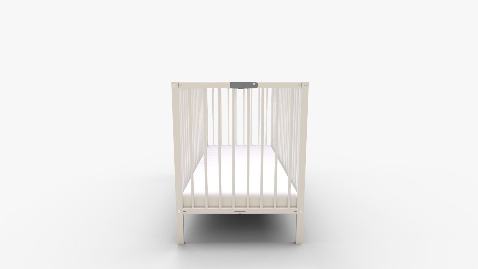 Baby Cot ESSENTIEL White 3D model_1
