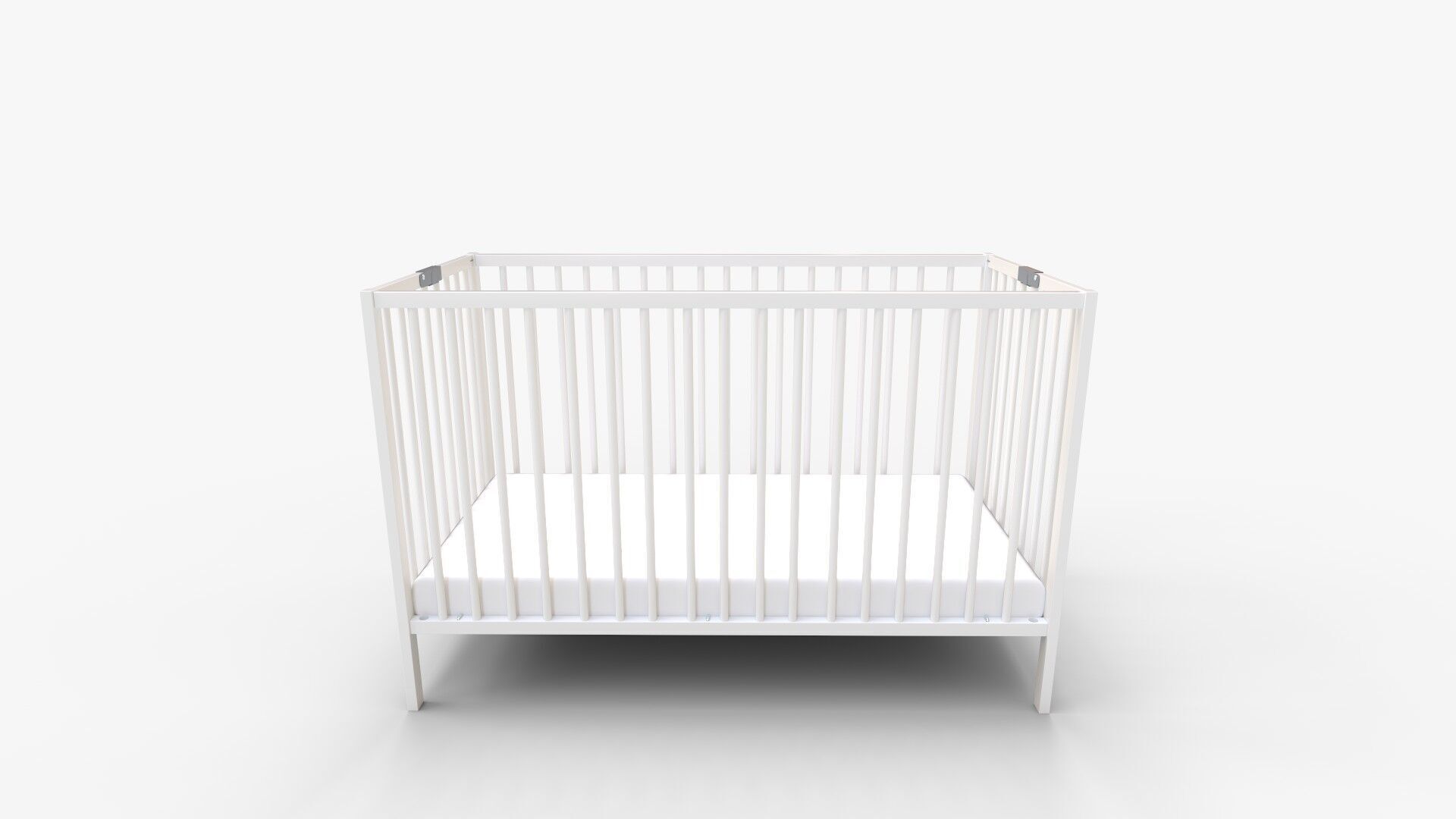 Baby Cot ESSENTIEL White 3D model_8