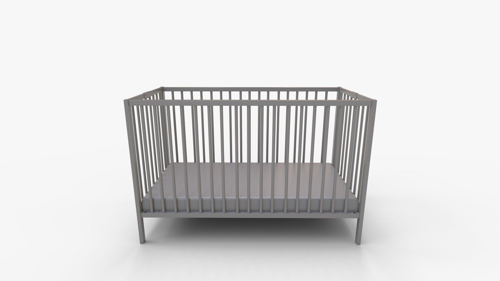 Baby Cot ESSENTIEL White 3D model_9
