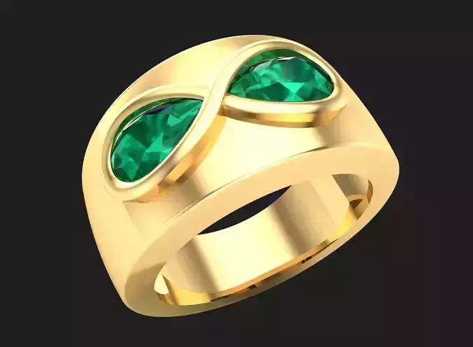 Infinity ring - Pear stone ring - N714112A