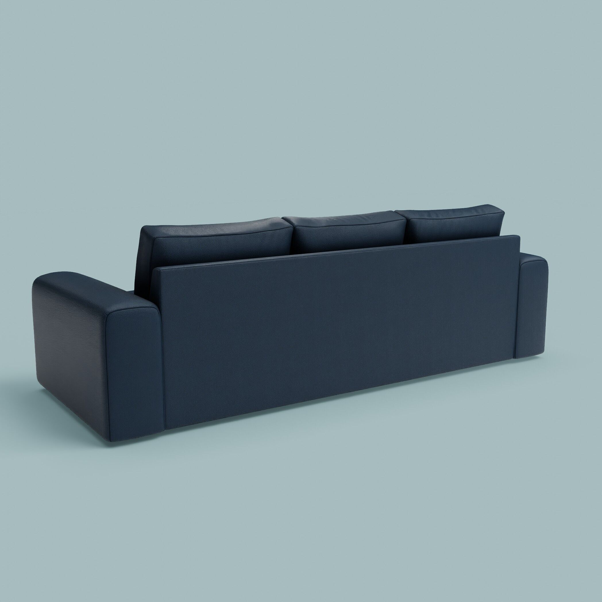 couch sofa Low-poly 3D model_1