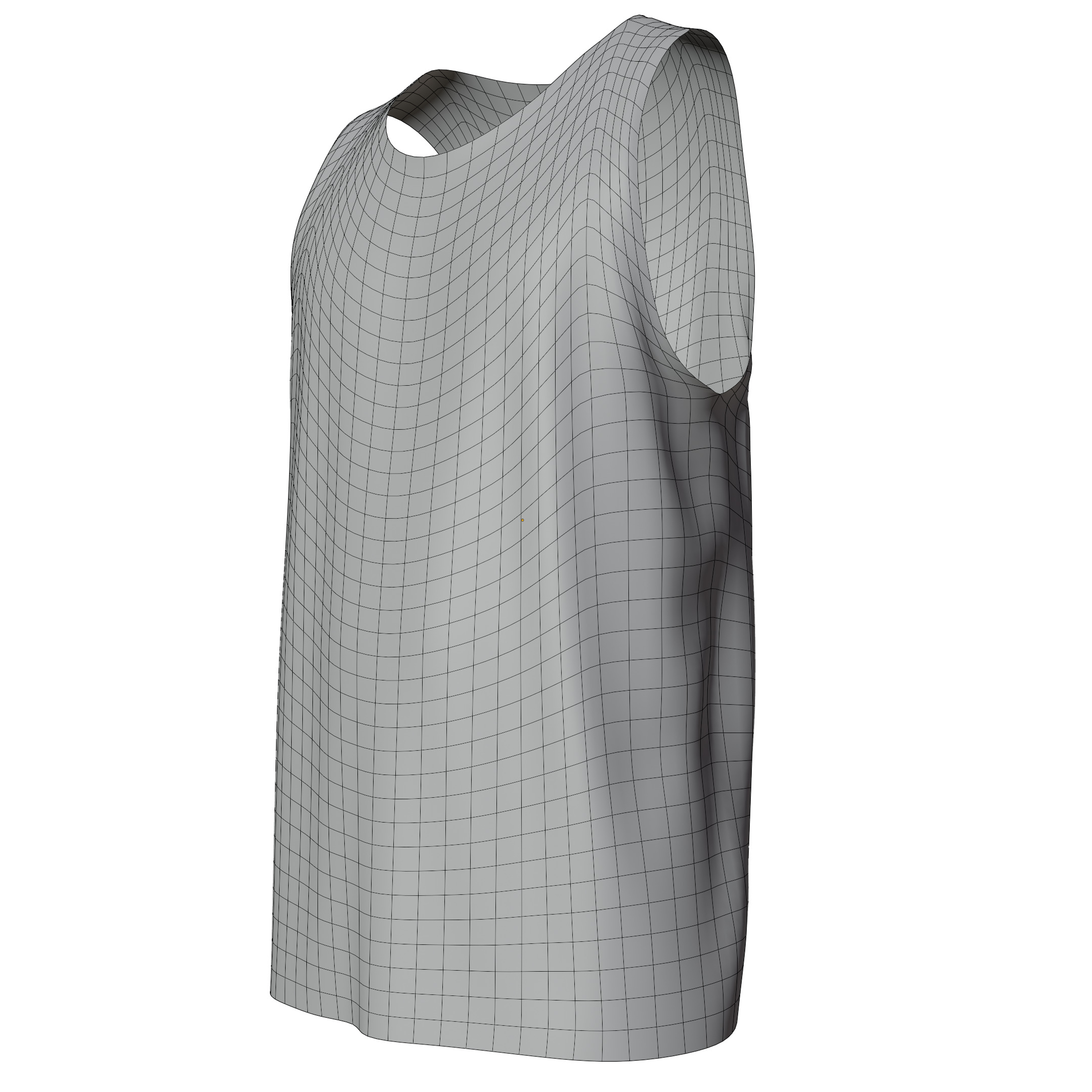 low poly singlet Tank Top Low-poly 3D model_5