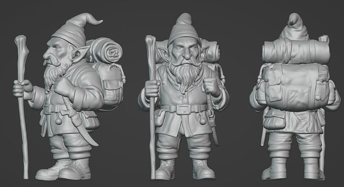 Adventure Gnome - Highly Detailed 3D Printable 3D print model