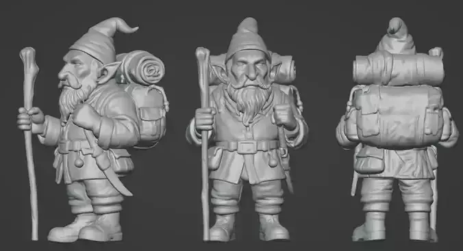Adventure Gnome - Highly Detailed 3D Printable