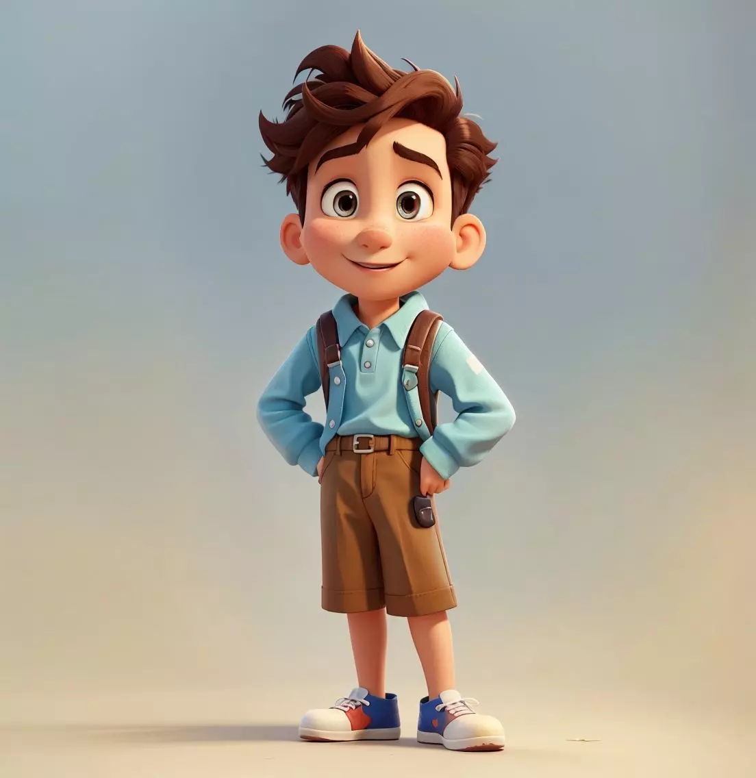 Character Bike Low-poly 3D model_0