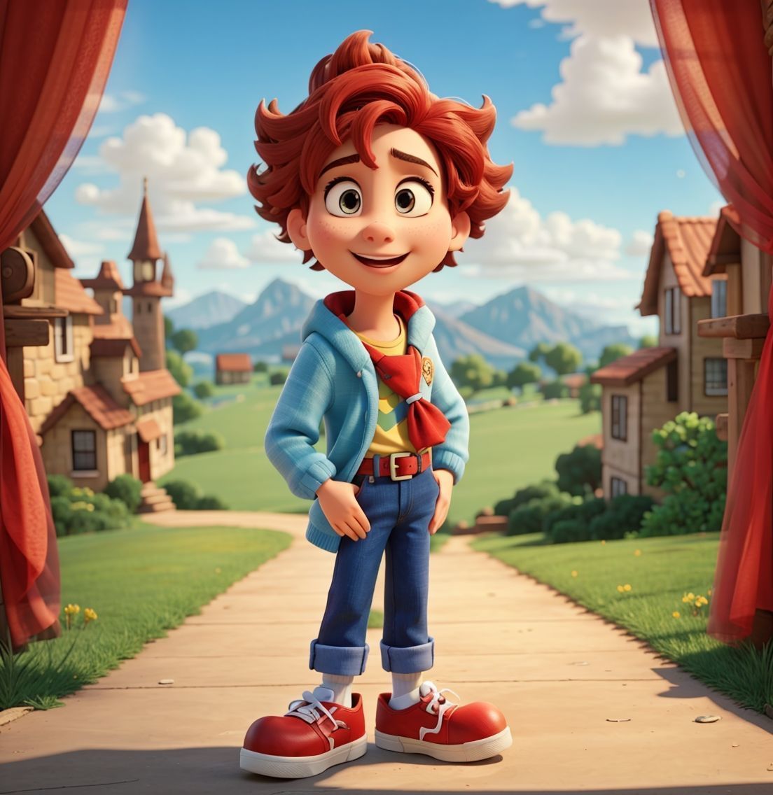 Character Bike Low-poly 3D model_1