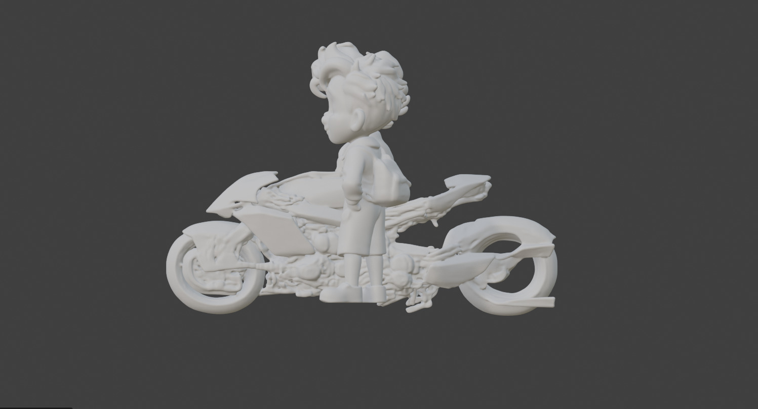 Character Bike Low-poly 3D model_6