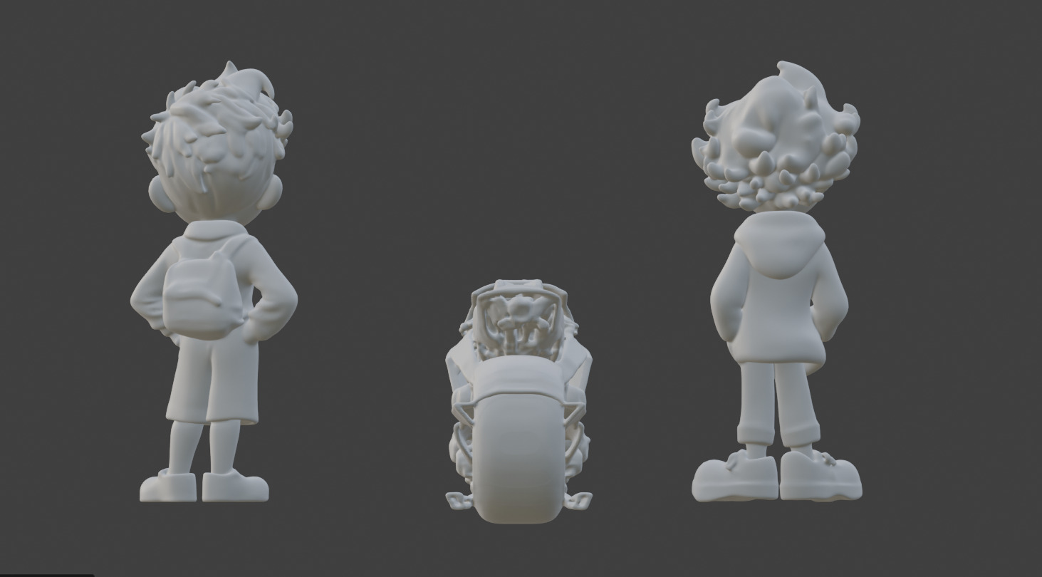 Character Bike Low-poly 3D model_5