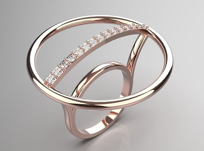 circle gold ring jr00155 3D print model