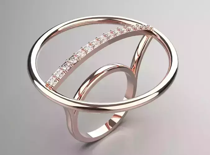 circle gold ring jr00155