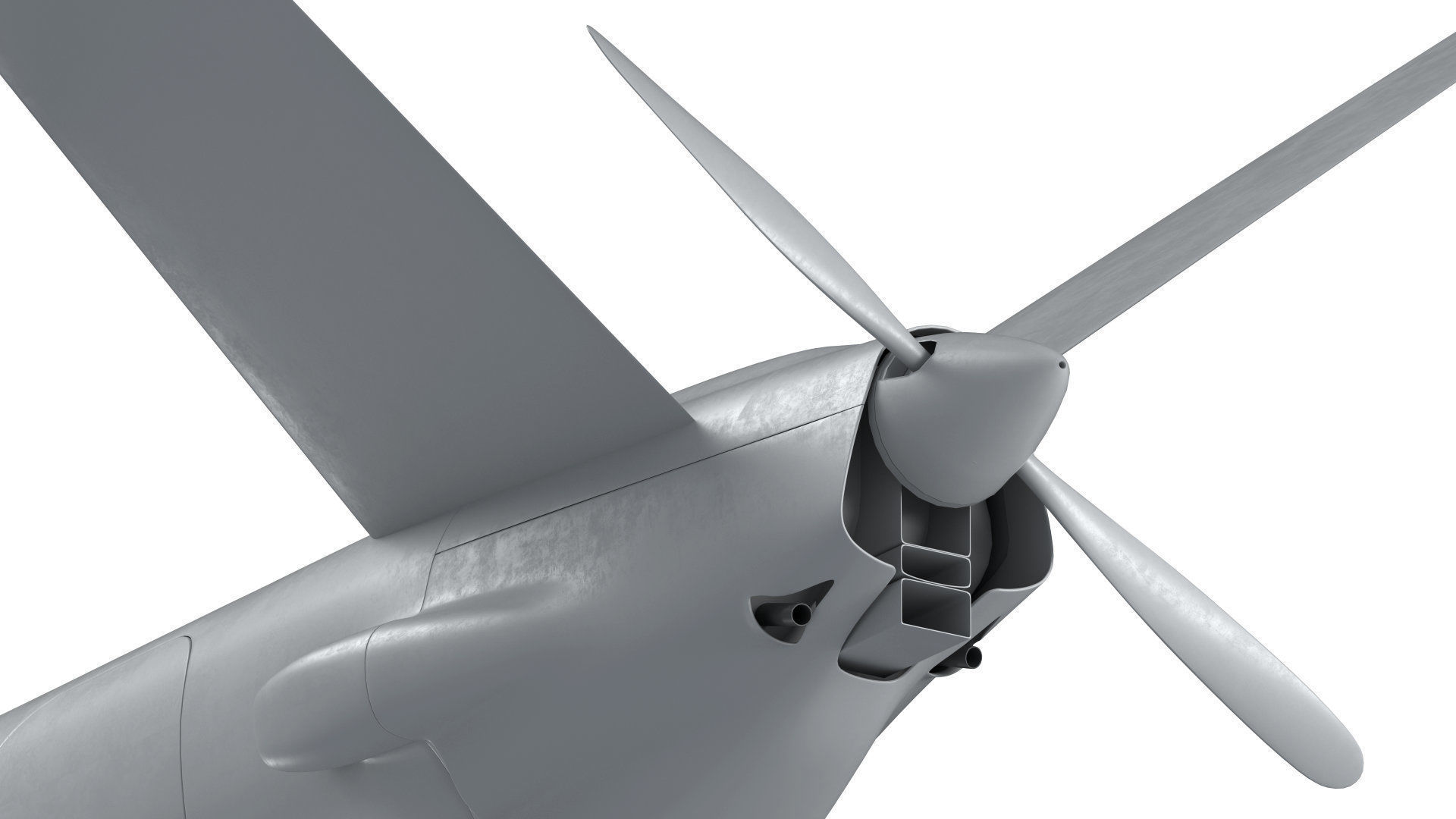 Elbit Hermes 900 UAV Israel military drone 3D model_1