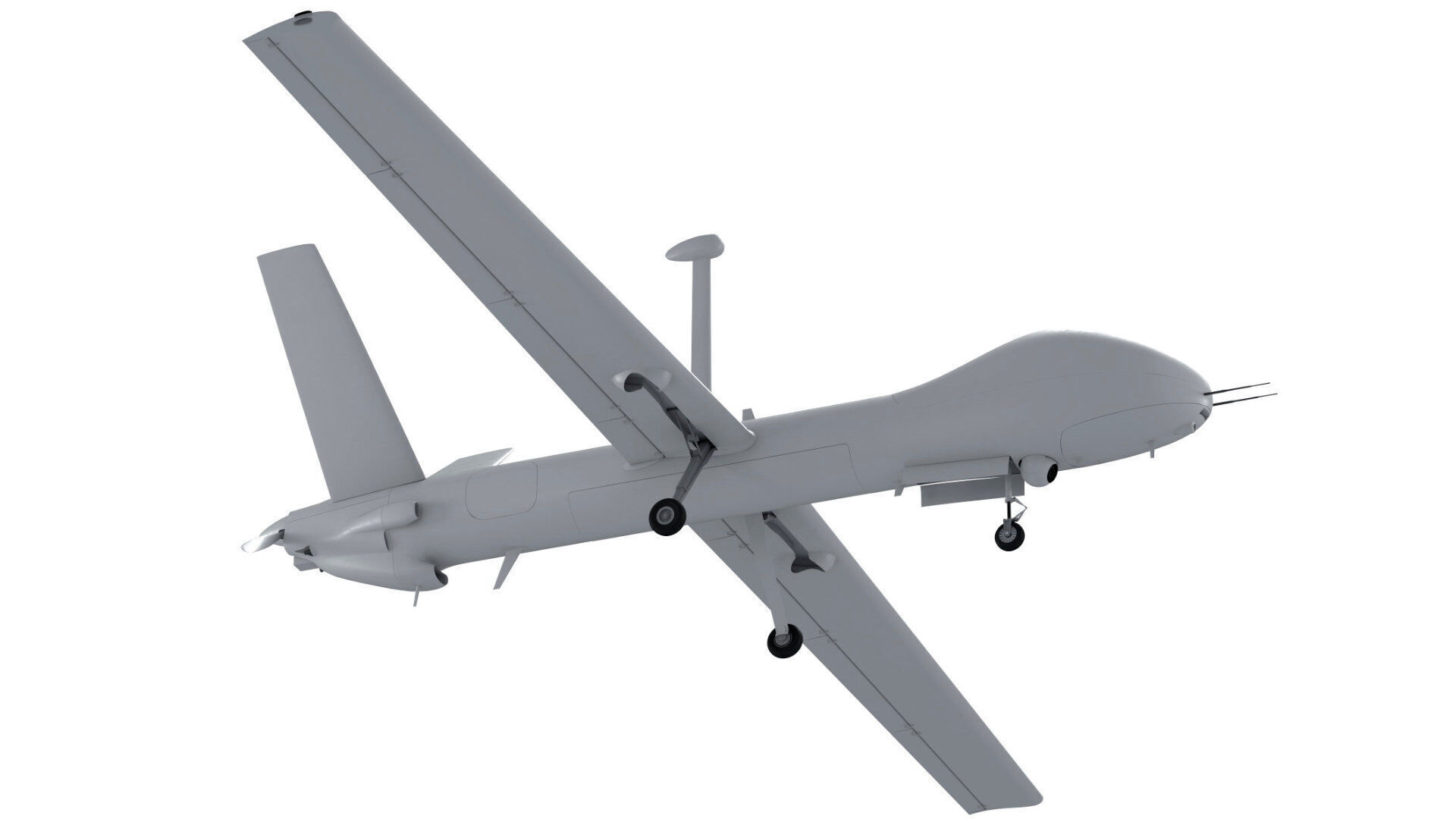 Elbit Hermes 900 UAV Israel military drone 3D model_3