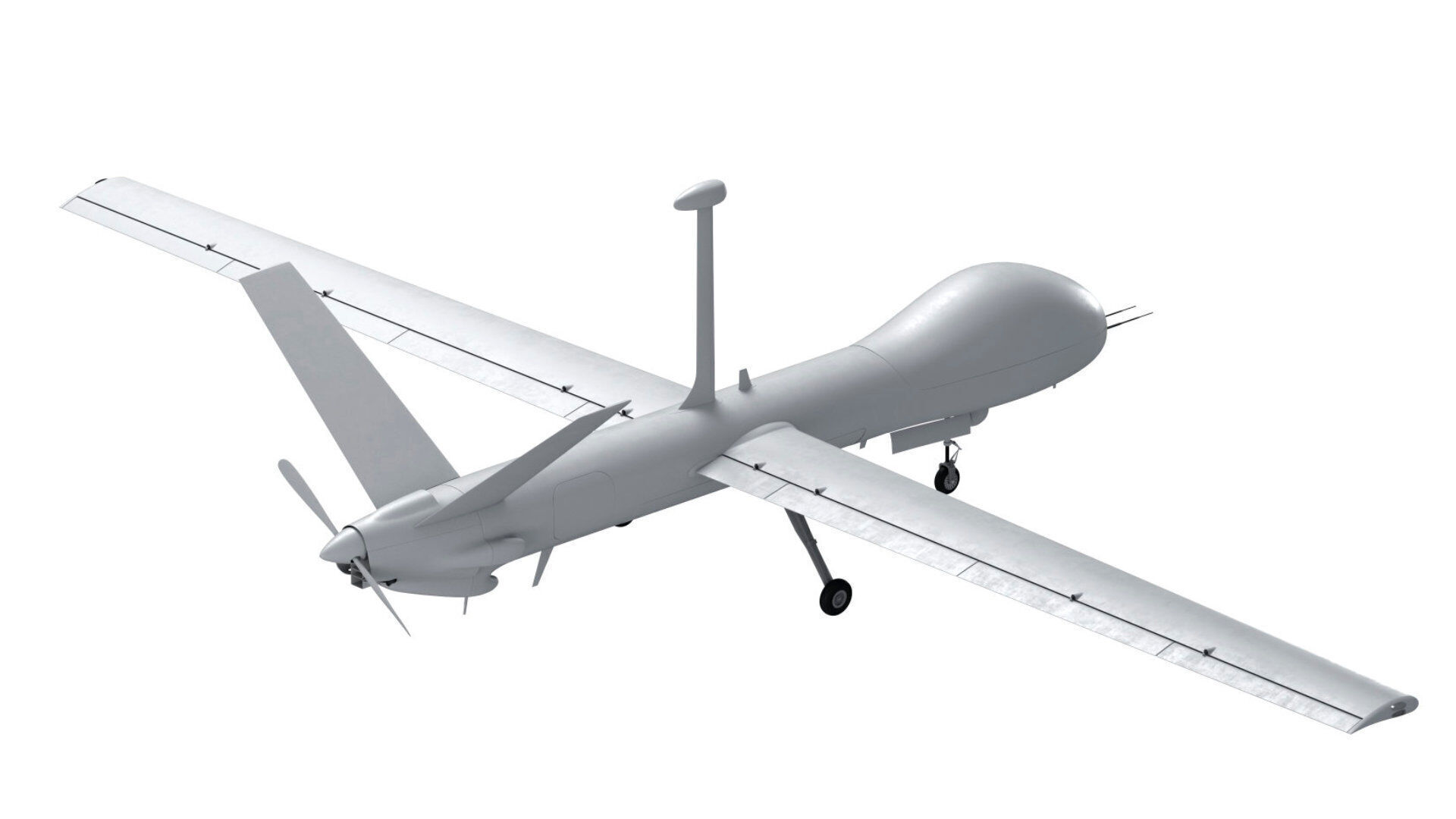 Elbit Hermes 900 UAV Israel military drone 3D model_4