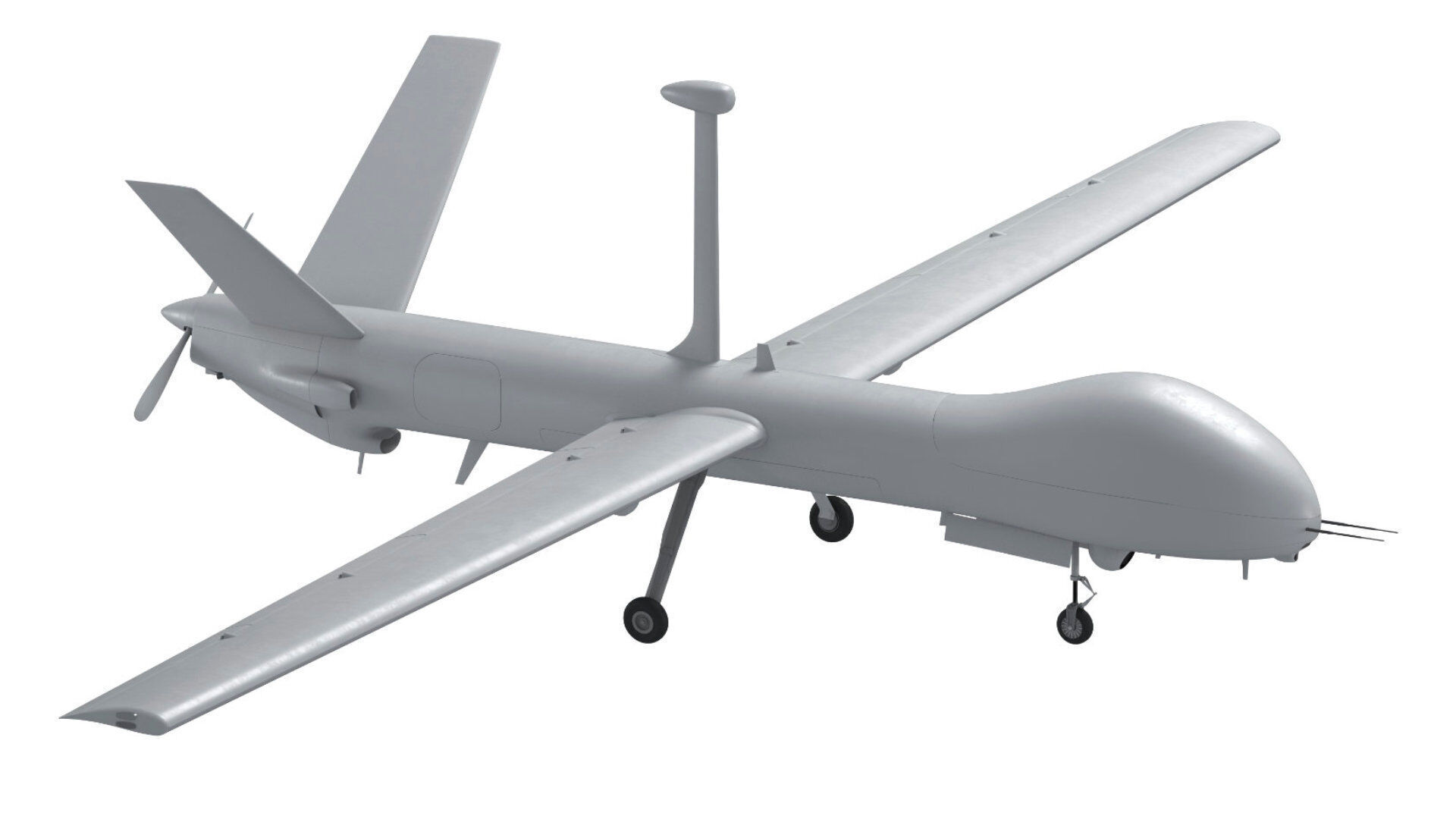 Elbit Hermes 900 UAV Israel military drone 3D model_2