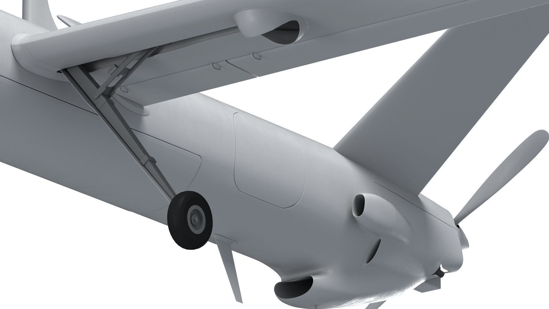 Elbit Hermes 900 UAV Israel military drone 3D model_7