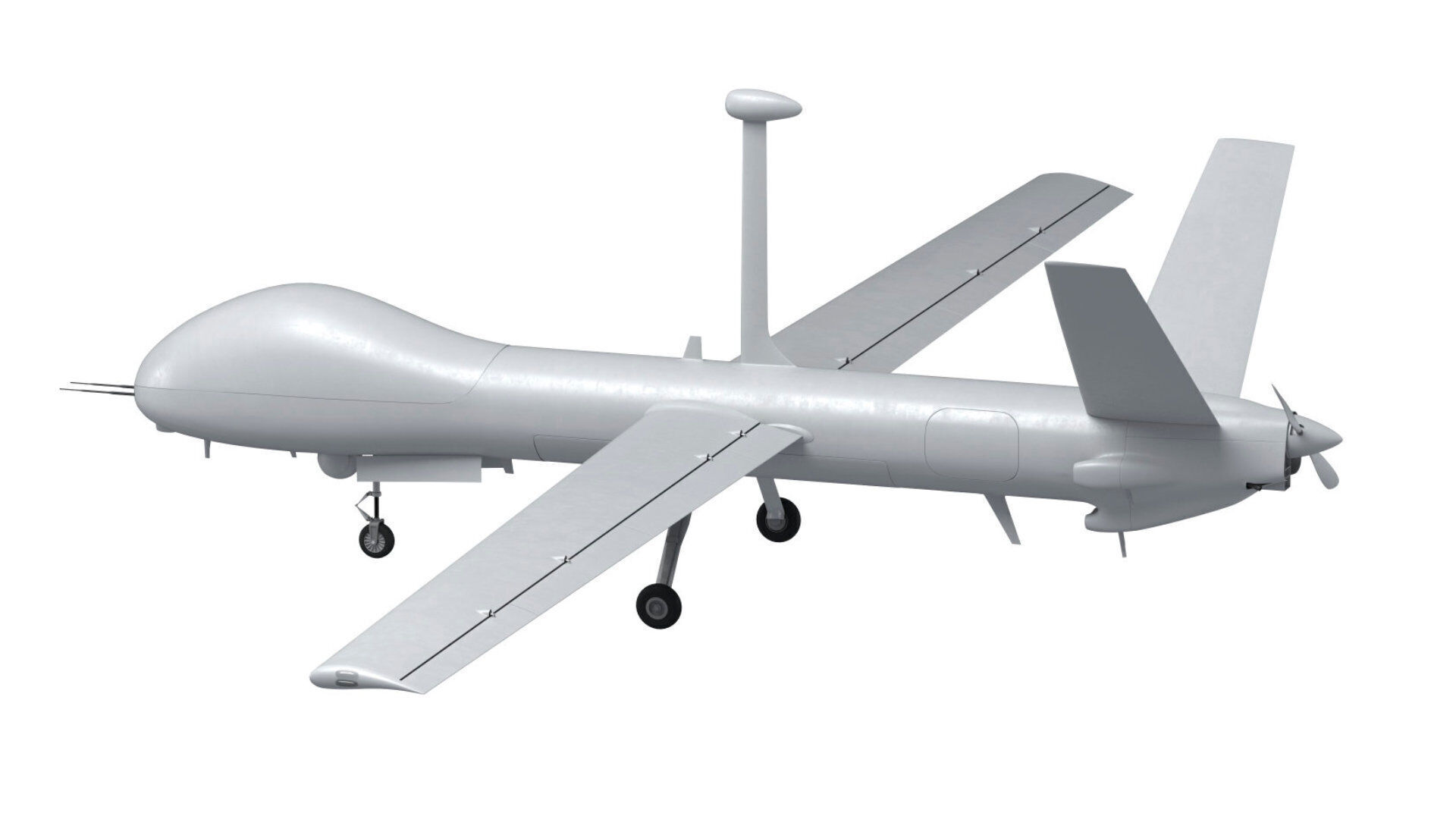 Elbit Hermes 900 UAV Israel military drone 3D model_5