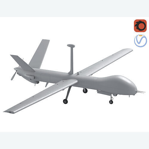 Elbit Hermes 900 UAV Israel military drone  3D model