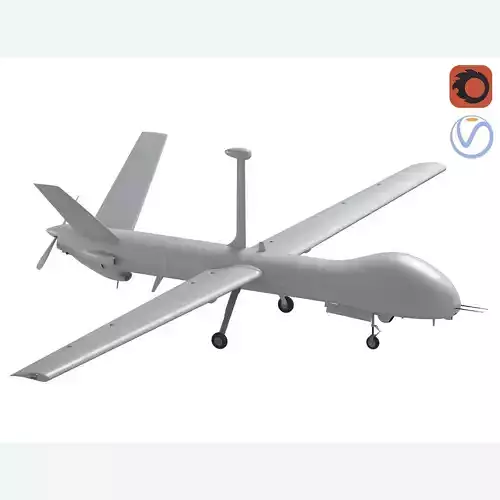 Elbit Hermes 900 UAV Israel military drone  3D model