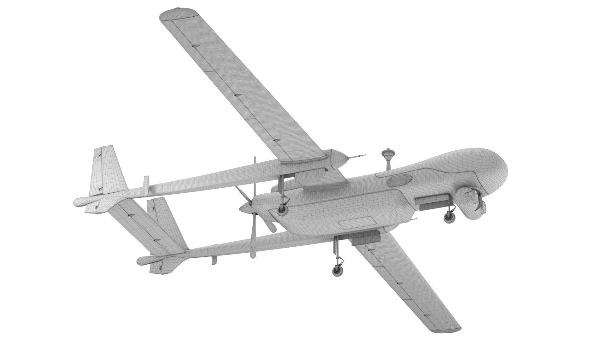 UAV Heron TP Israel Aerospace Industries drone 3D model_10