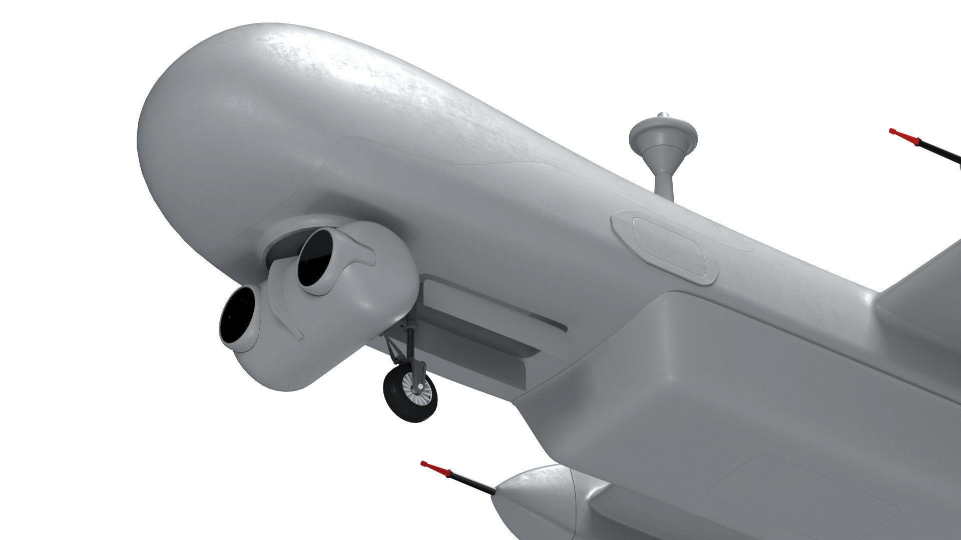 UAV Heron TP Israel Aerospace Industries drone 3D model_7