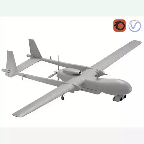 UAV Heron TP Israel Aerospace Industries drone 3D model