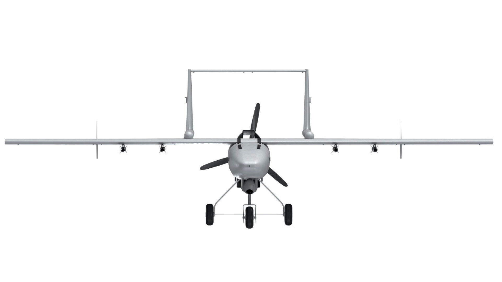 Iranian Drone Mohajer-6 Grey 3D model_8