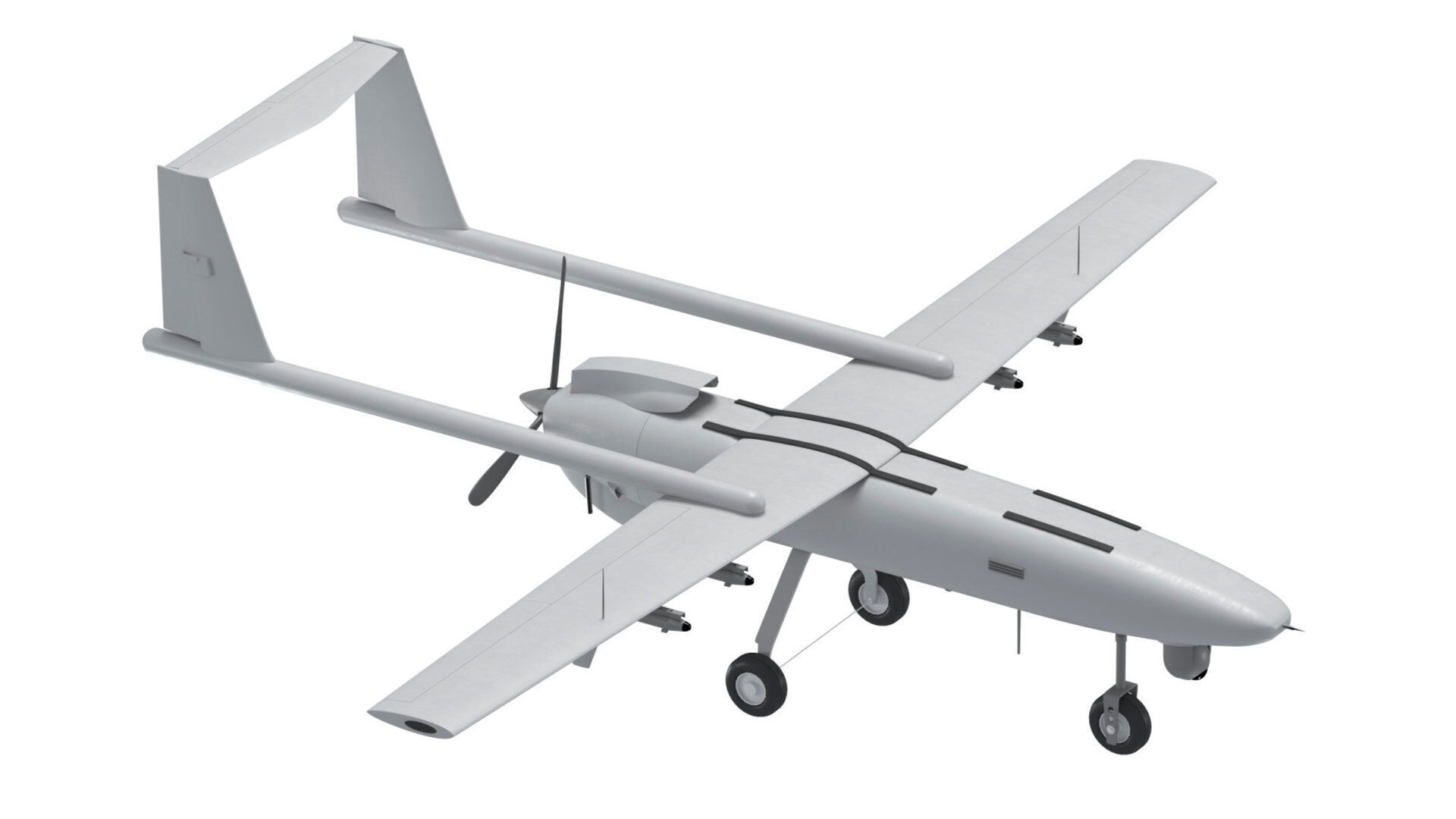 Iranian Drone Mohajer-6 Grey 3D model_1