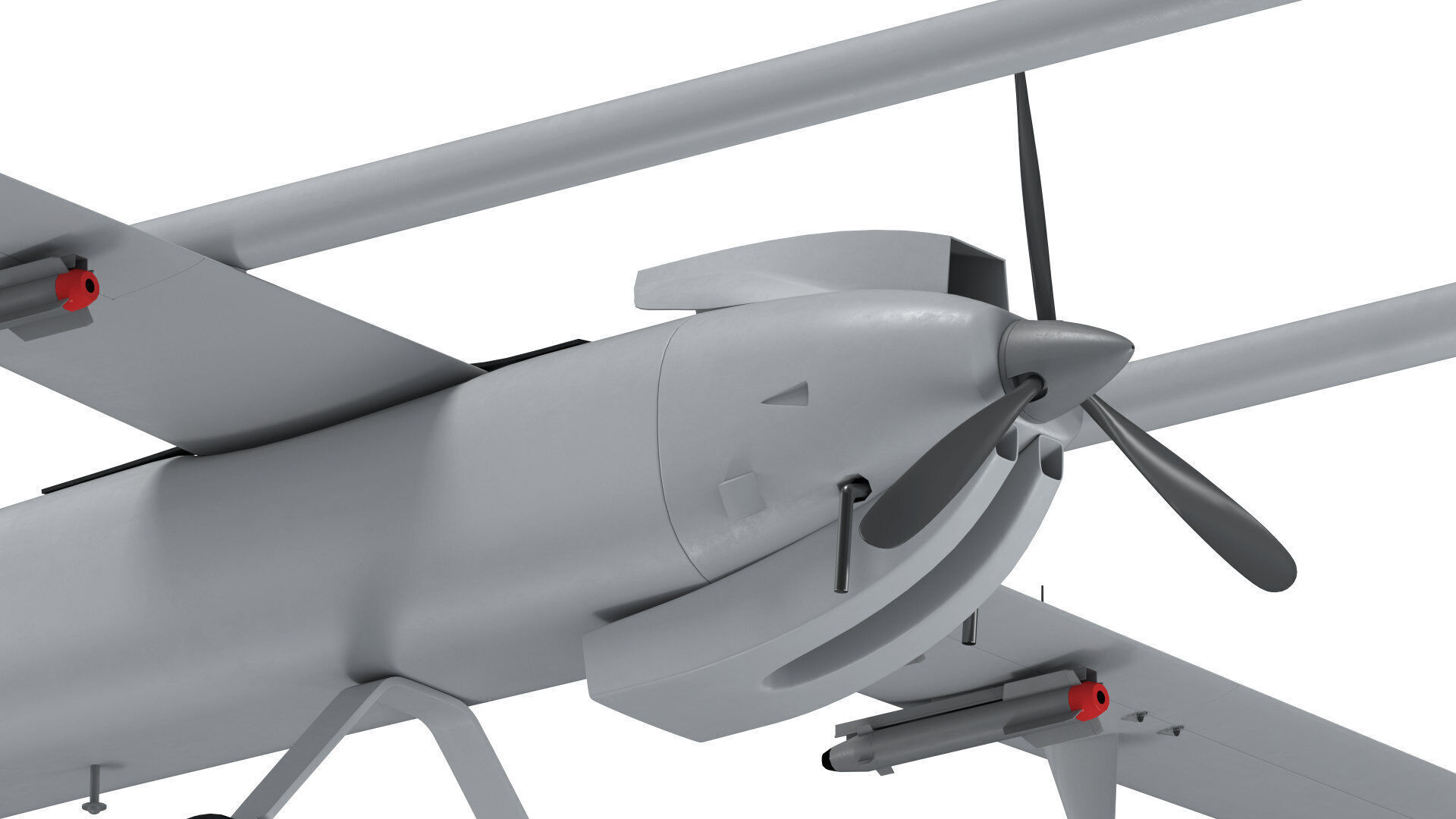Iranian Drone Mohajer-6 Grey 3D model_4