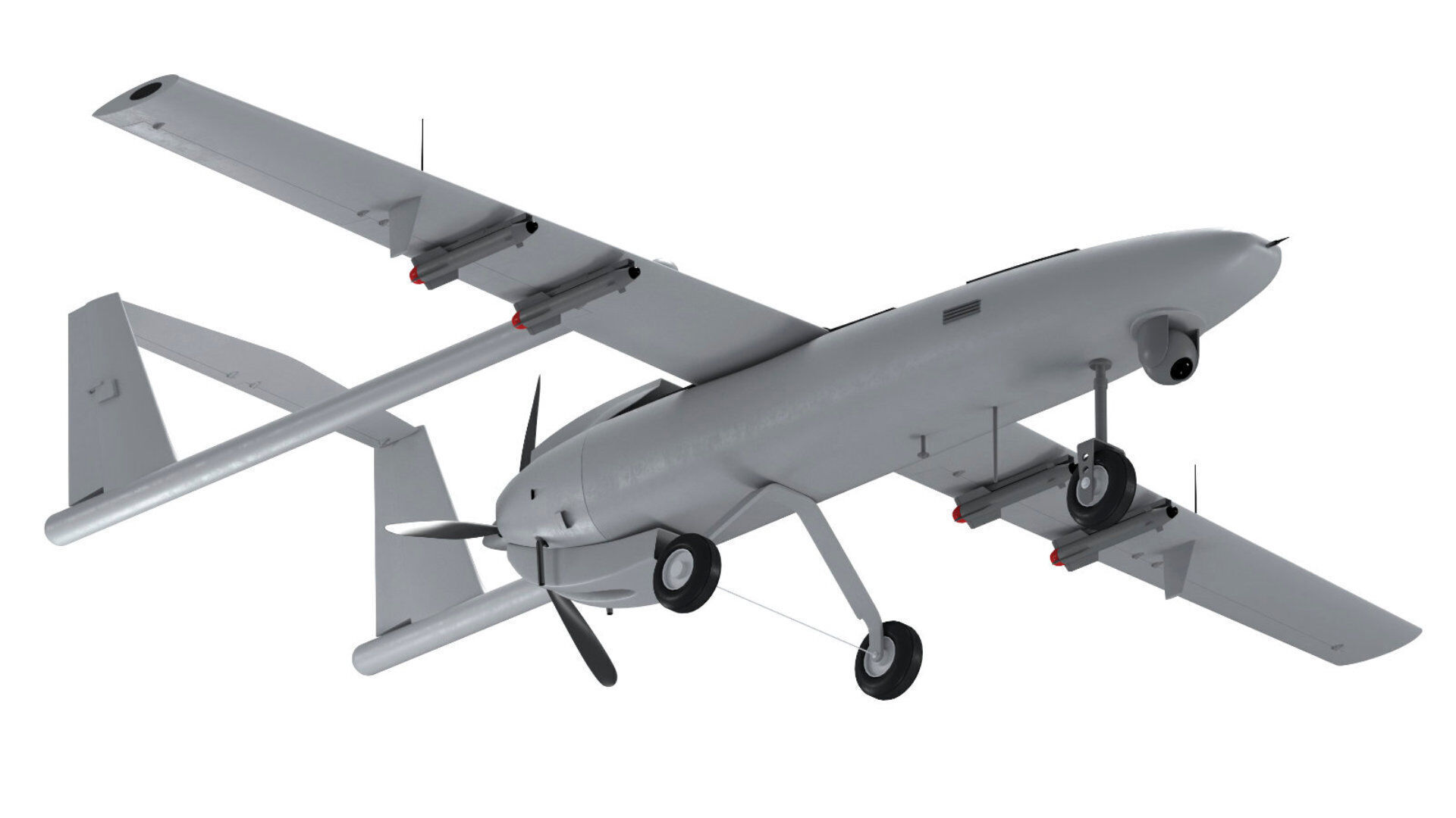 Iranian Drone Mohajer-6 Grey 3D model_2