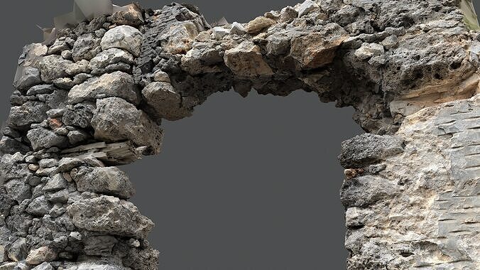 Abandoned House Ruined Part Scan - Doorframe 01 3D model