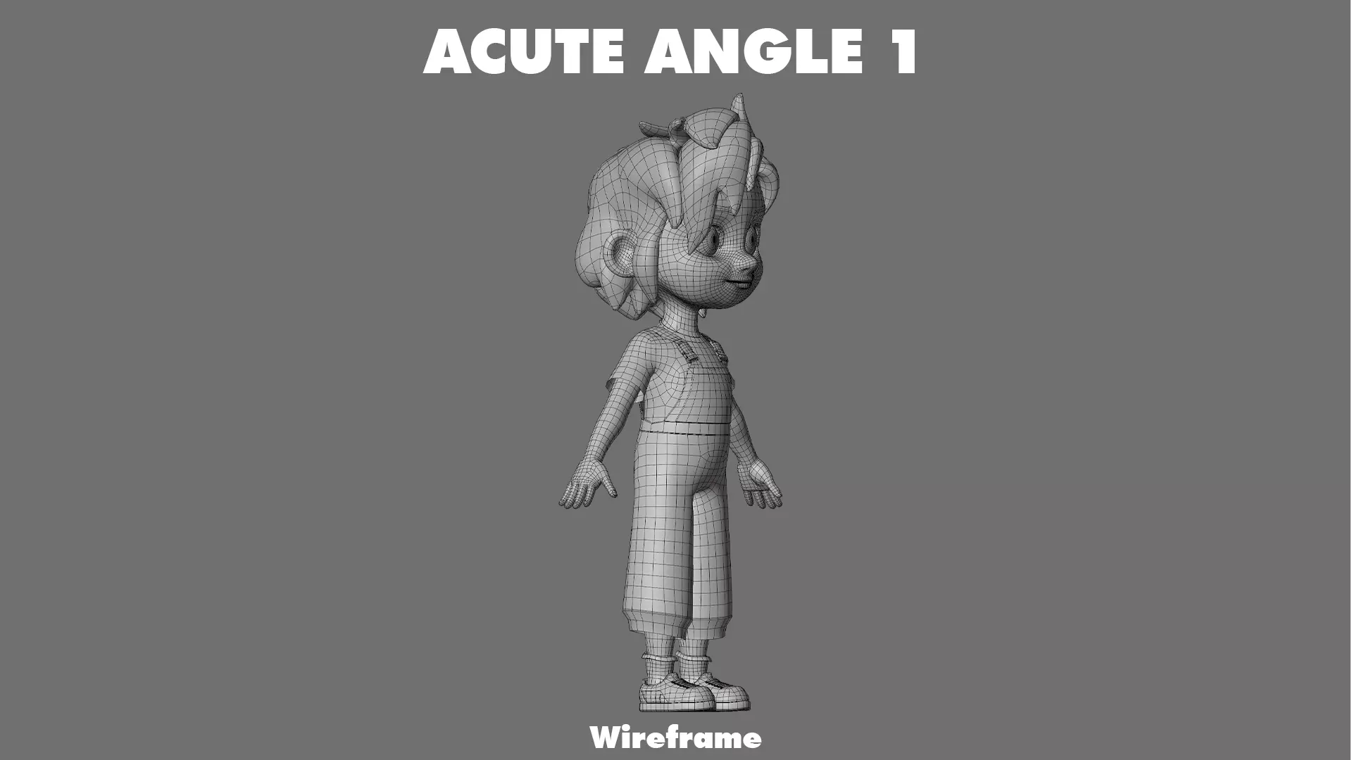 Cartoon Girl Character Low-poly 3D model_29