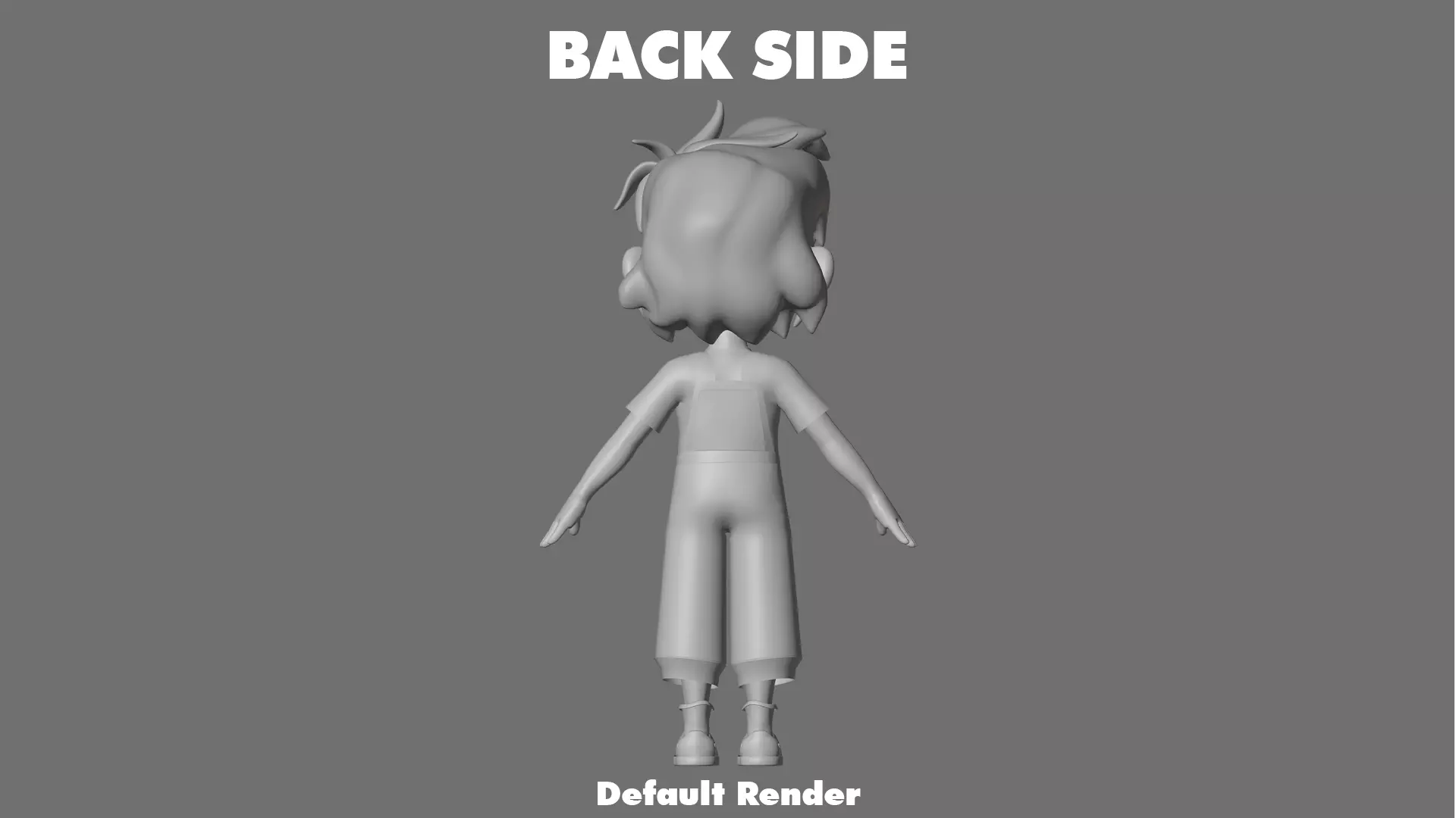 Cartoon Girl Character Low-poly 3D model_21