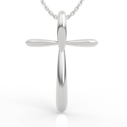 Elegant Simple Cross Necklace 3D print model